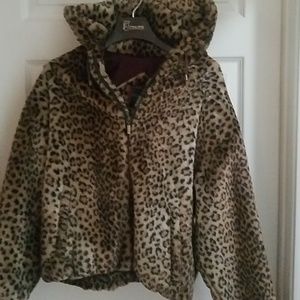 Faux Fur Leopard Jacket